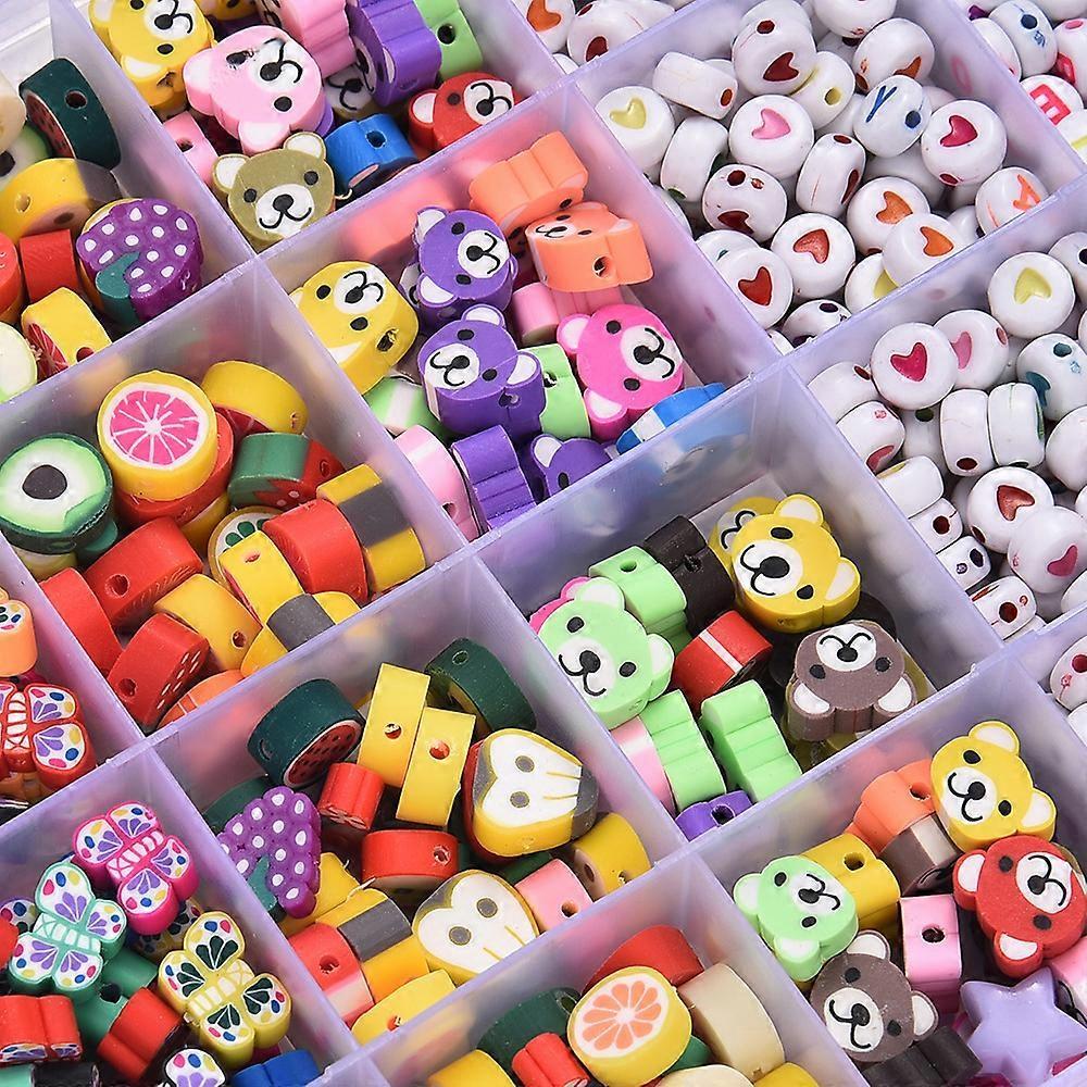 Beads Set Craft Necklaces Acrylic Beads Kits Toys Beads Set Accessories For Kids