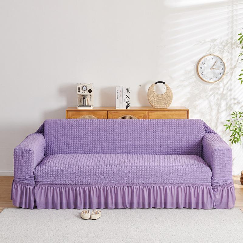Sofa Cover Seersucker Skirt Model All Inclusive Universal Universal Lazy All Inclusive Full Cover Elastic Cover