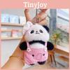 Cute Panda Cartoon Chef Plush Keychain Holder Colorful Pants Gift Accessories