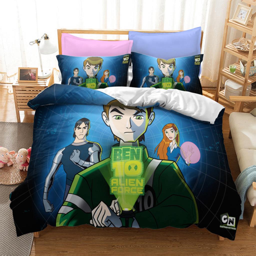 Anime Ben Gwen Duvet Cover 10 Cartoon Bedding Sets Boys Adult Gifts Bed Set 2/3 Pcs Quilt Comforter Covers Home Textiles