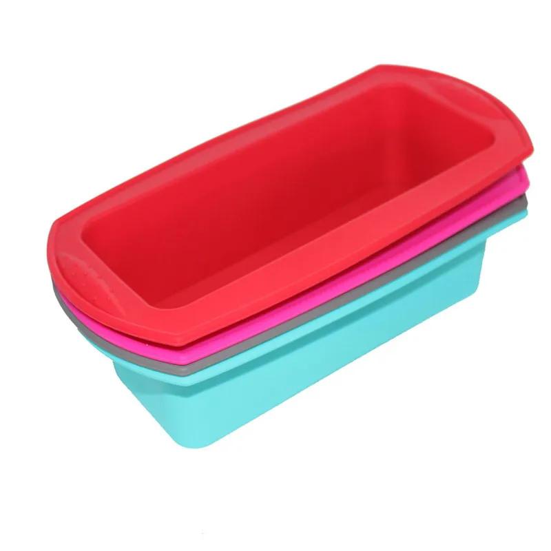 Silicone Baking Molds NonStick Rectangle Cake Pans Mini Loaf Pan Easy Release Bread Toast Mould Kitchen Accessories Pastry Tool