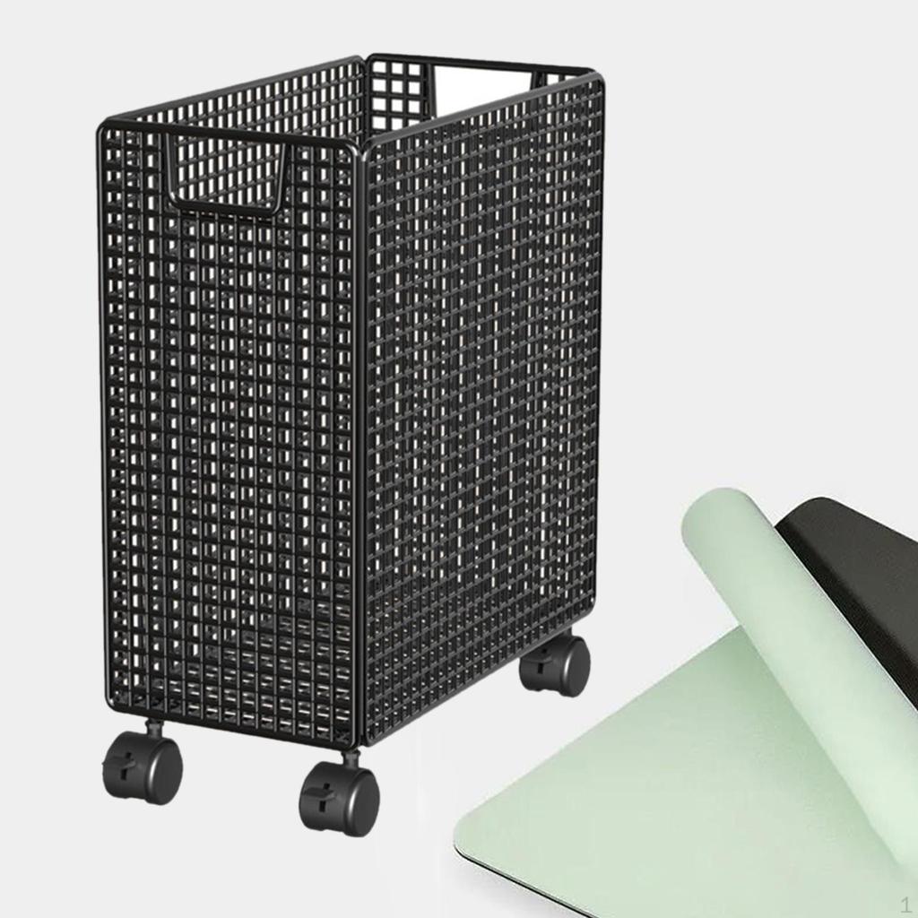 Колесная корзина для хранения ковриков для йоги, колесная стойка для белья, тележка для домашнего спортзала для колледжа