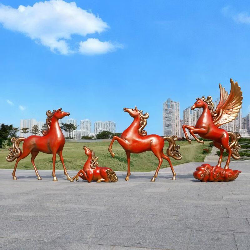 Yanziran Large Fiberglass Horse Sculpture