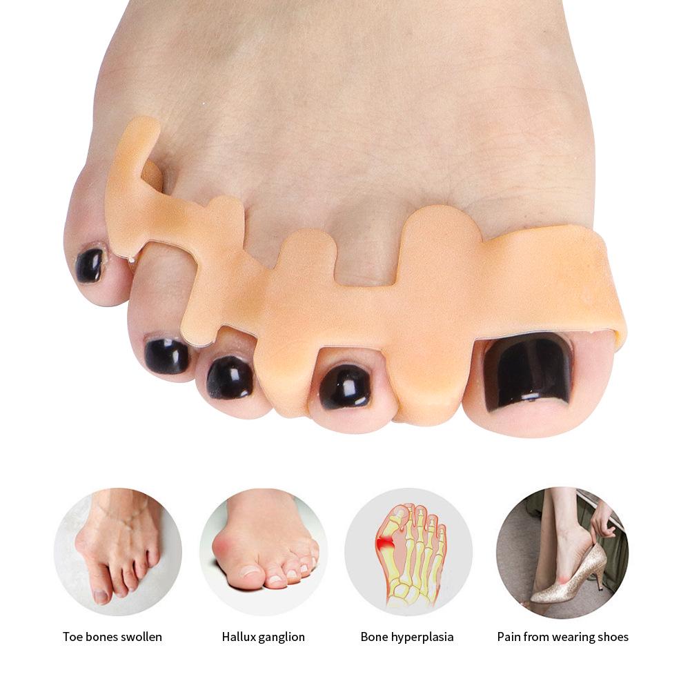 Корректор hallux valgus и разделитель пальцев стопы из SEBS для дневного/ночного использования - Пятидырочная конструкция с мостиком
