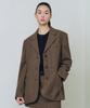 Musinsa Standard Женский oversized блейзер в гусиную лапку на 3 пуговицах [Коричневый]