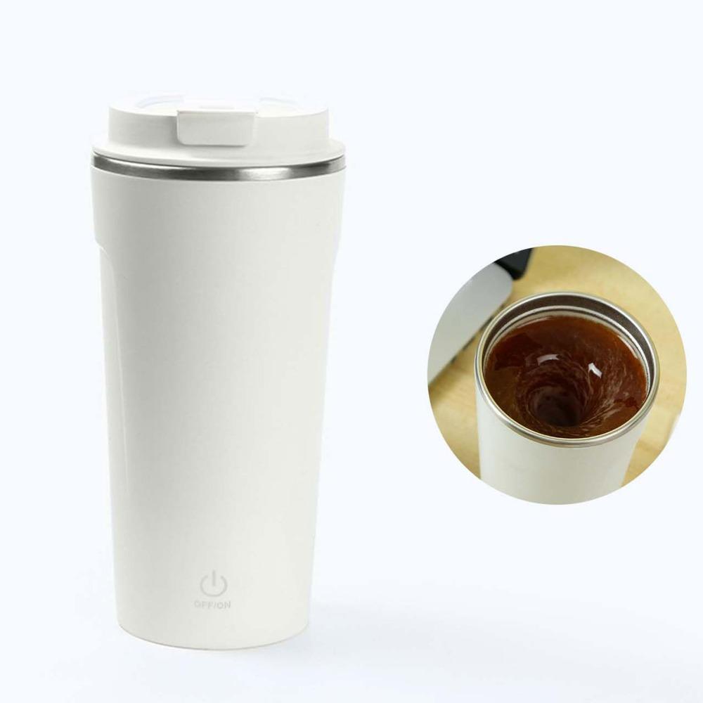 400ml Capacity Automatic Shaker Bottle 304 Stainless Steel Automatic Blender Cup  Travel Companion