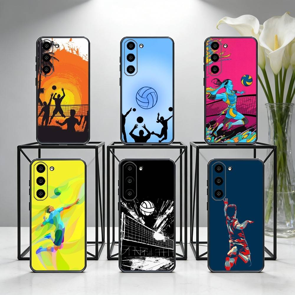 V-Volleyball P-Painted Phone Case For Samsung Galaxy A73,A72,A71,A70,A53,A52,A51,Others Soft Black Cover