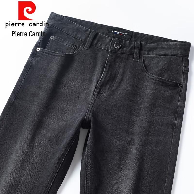 Pierre Cardin Мужские осенне-зимние прямые узкие эластичные джинсы