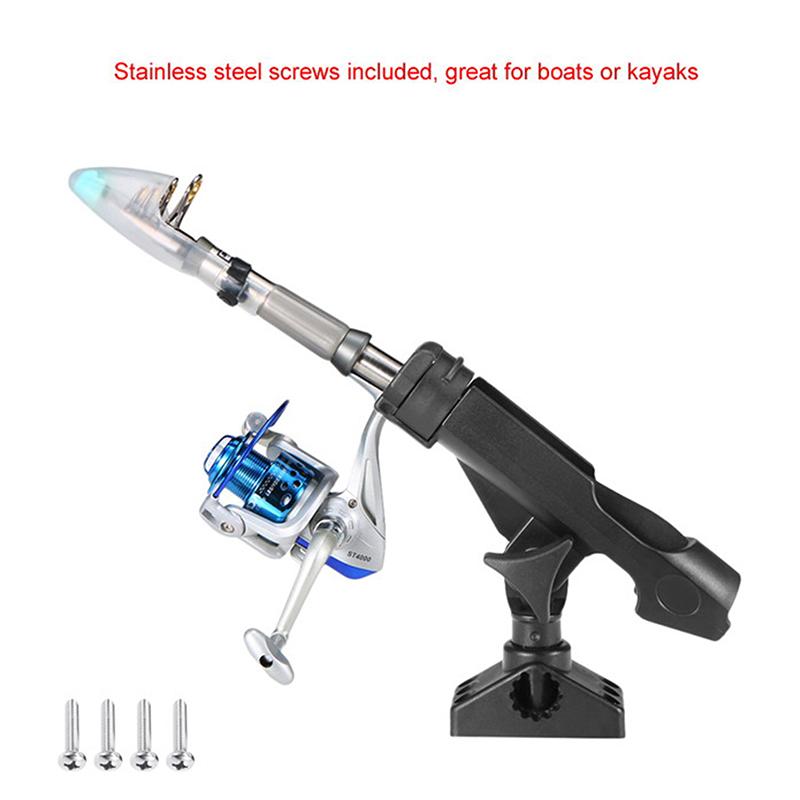 Регулируемая стойка для держателя удочки для рыбацкой лодки, вращающийся на 360 градусов держатель для удочки для каяка