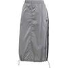 Оригинальная миди-юбка Adicolor из тканого нейлона с логотипом бренда и тремя полосками, спортивная эластичная повседневная длинная юбка, женская юбка, ледяной серый JD2582