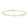 ANIA HAIE Gold Pearl and Star Station 925 Silver Bracelet B065-05G