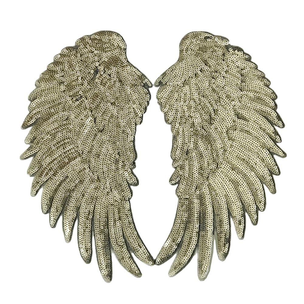 Мечтательные крылья-перья, радужные вышитые значки, аксессуары для одежды, нашитки с пайетками