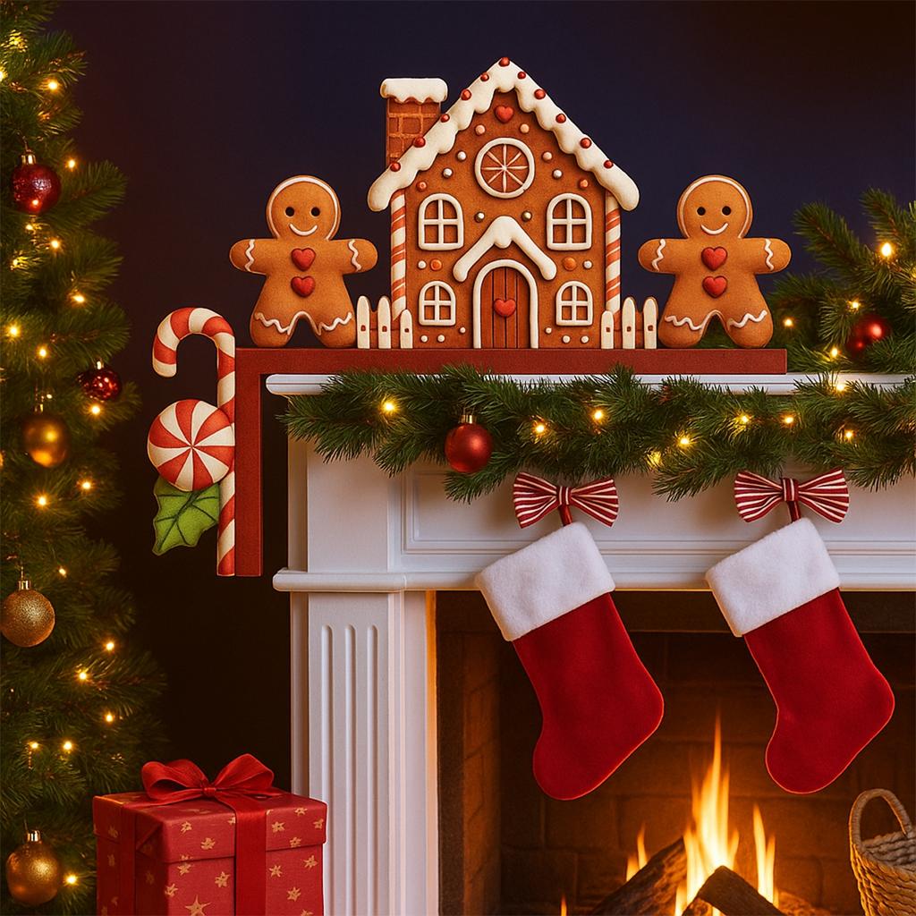 Christmas Santa Claus Wooden Door Frame Decoration Merry Christmas Decor for Home 2025 Navidad Xmas Tree Ornament New Year 2026