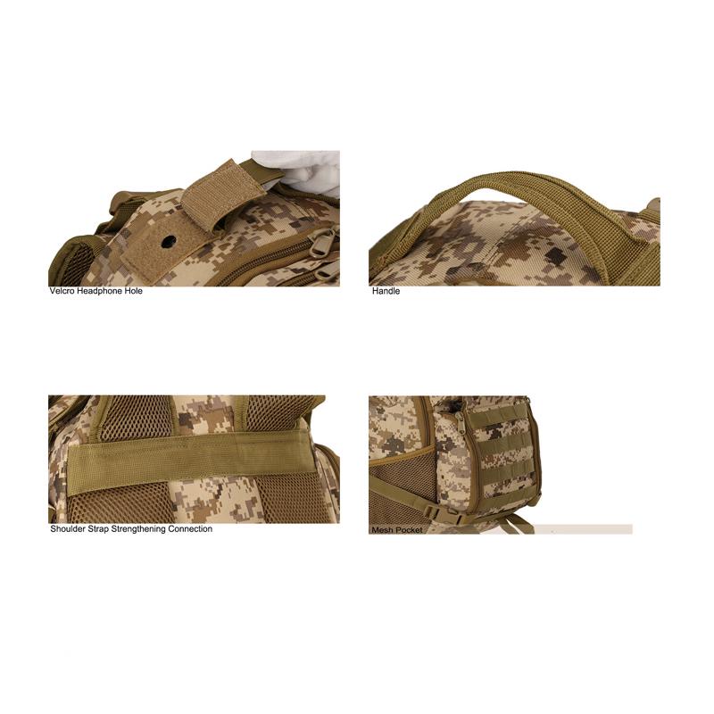 Тактический рюкзак MOLLE из водозащитной ткани камуфляжной расцветки. Объём 45 л