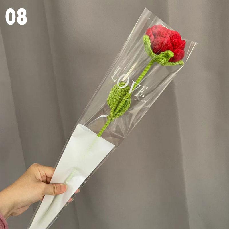 1 шт. свадебное украшение ручной вязки цветок роза тюльпаны букет искусственных цветов вязаный букет