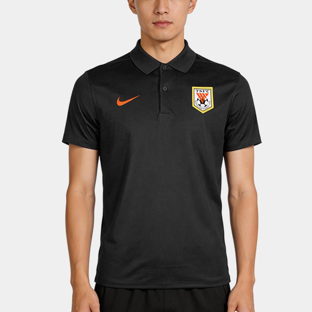 Nike Мужская футболка-поло Dri Fit Черная с воротником-поло Умеренная IQ0520-010