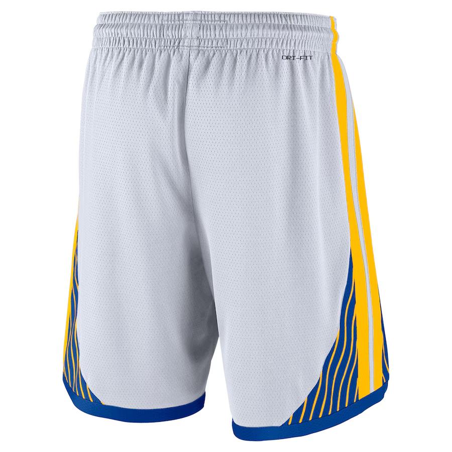 Nike X NBA Collaboration Swingman 2024/25 Warrior FA24 эластичные удобные баскетбольные шорты с надписью унисекс шорты белые FQ4108-100