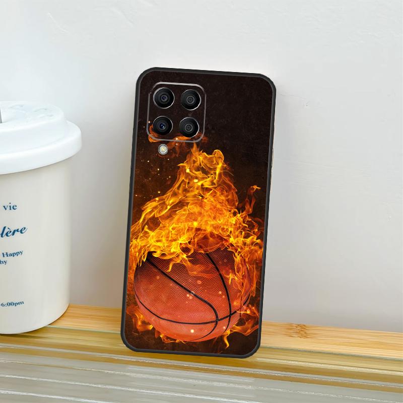 Basketball On Fire Case For Samsung Galaxy M52 M32 M12 M16 M14 M54 M13 M33 M53 M56 M36 M31 M11 M35 M55 M15 M06