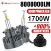 Светодиодные фары D2S D4S Canbus 1:1 ксеноновая лампа D1S D3S D5S D8S D1R D2R D3R D4R для автомобиля 8000000 лм 1700 Вт Plug&Play Турбо светодиодная лампа для автомобиля