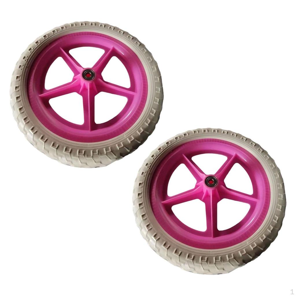 1 Pair 27cm Lightweight Non-slip Replacement Balance Bike Wheels Repair Birthday Gift Toys
