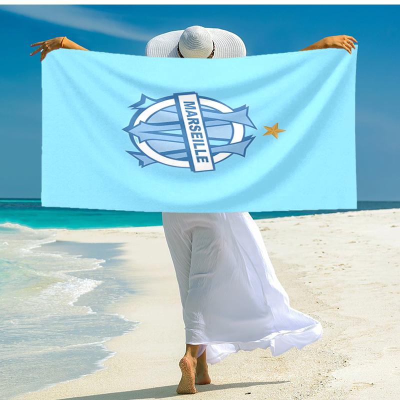 1pc Marseille Beach Towel, Comfortable and Thick, and Swimming/Bath/Picnic/Camping Towel, Suitable for Seaside Beaches