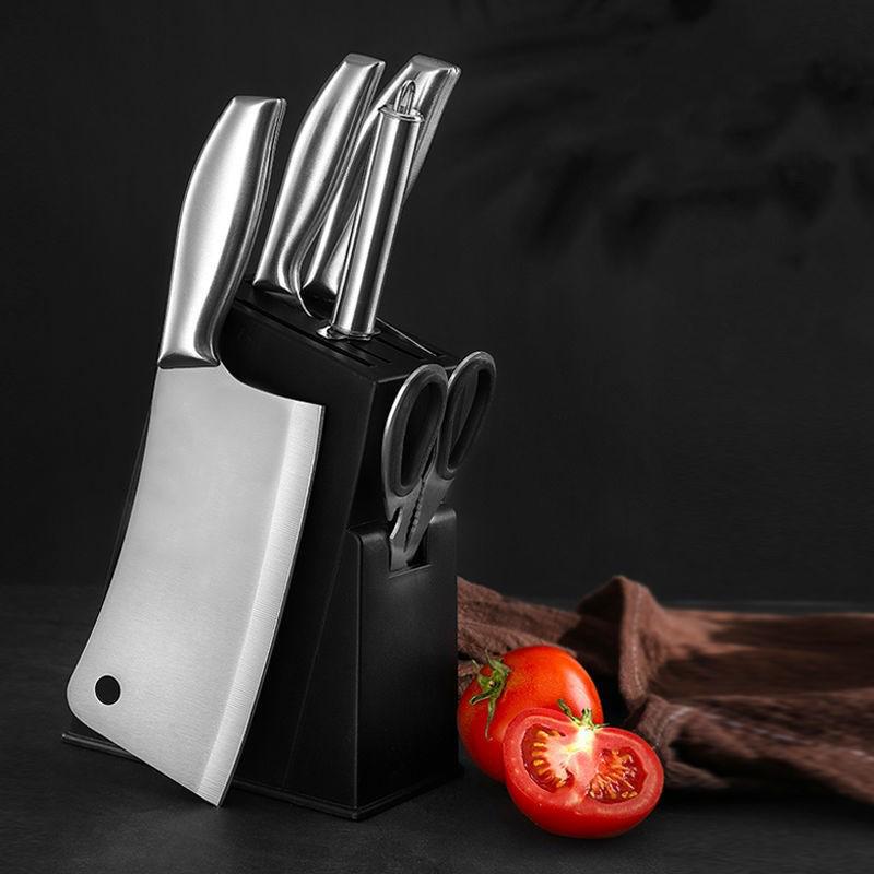 Multifunctional Kitchen Knife Storage Rack with Full Steel Handle