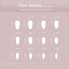24pcs Nail Tips Press On Nails Simple Fake Nials Star French False Nails Long Almond