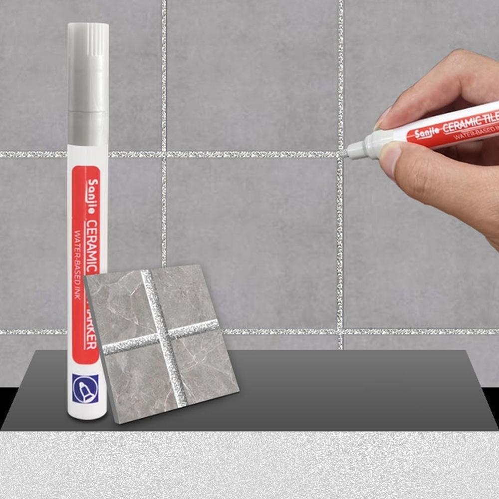 1pc Waterproof White Wall Tile Marker Pen Grout Repair Gap Repair Bathroom Floor Seam Paint Filling Construction Tools