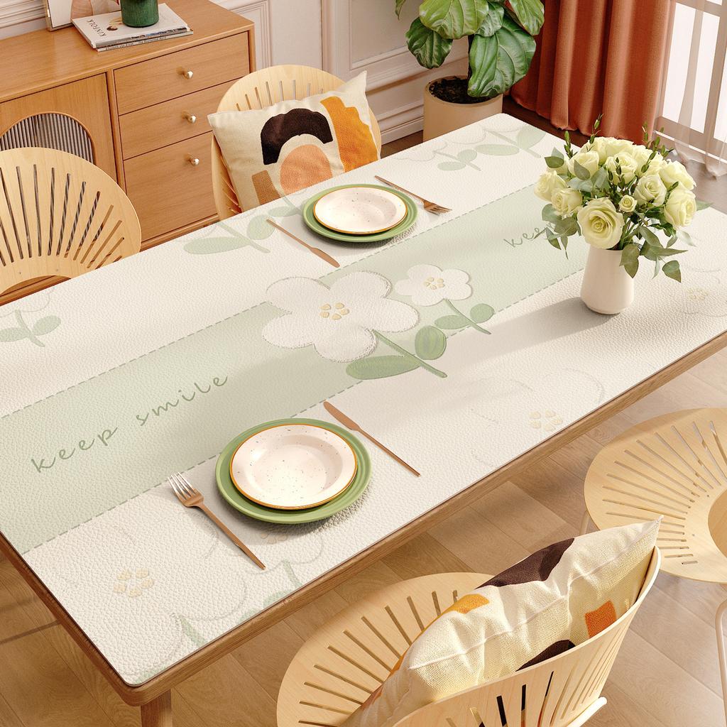 Кожаный водонепроницаемый, маслостойкий, не требующий стирки и пыленепроницаемый настольный коврик Настольный коврик Настольный коврик Скатерть Скатерть