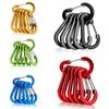 5pcs Multi-Use Aluminum Alloy Outdoor Backpack Fishing Hook Snap Clip Lock Buckle Keychain