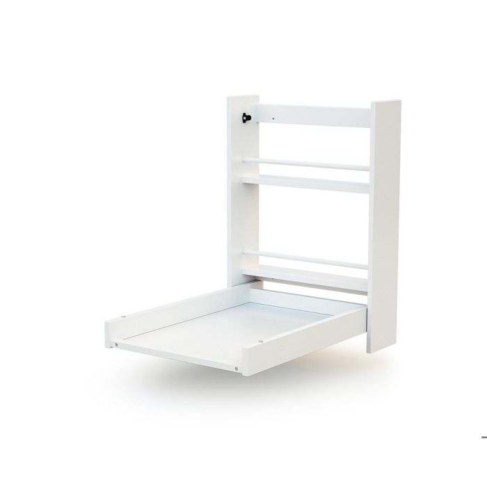 AT4 - Table a langer murale rabattable en bois EAZY Blanc - Taille unique
