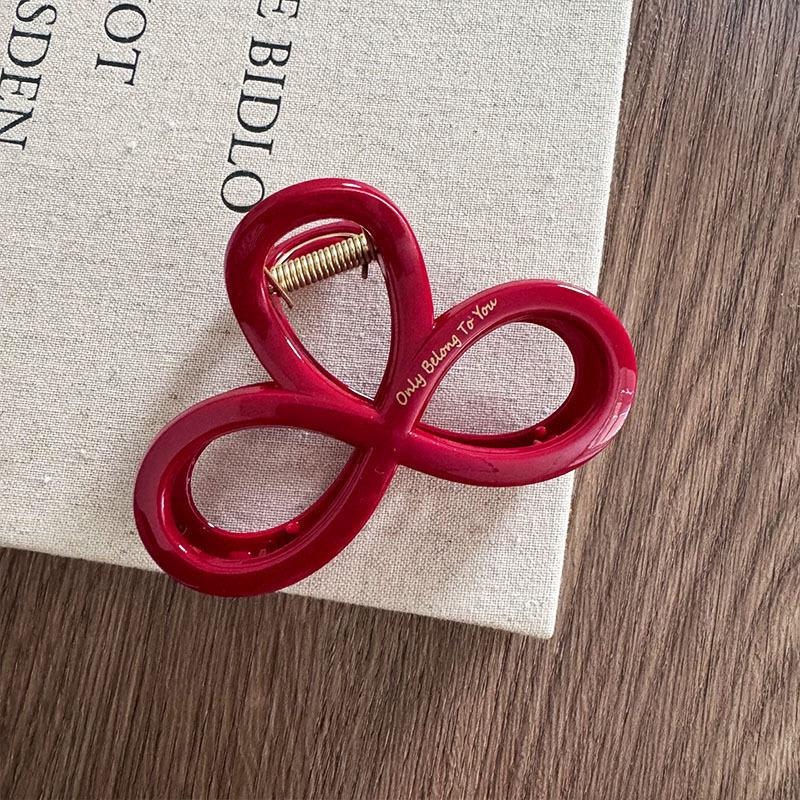 Французская красная коллекция! Большая ручка с буквами и золотой этикеткой, прическа на затылке, заколка в виде акулы, аксессуары для волос, головной убор, шпилька, коготь для волос