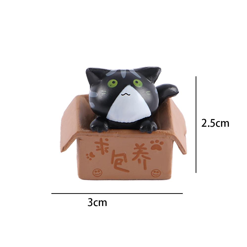 Garden Decoration Kitten Ornament Crafts Cartoon Small Statue Car Figurine Kitty Model Poor Box Cat