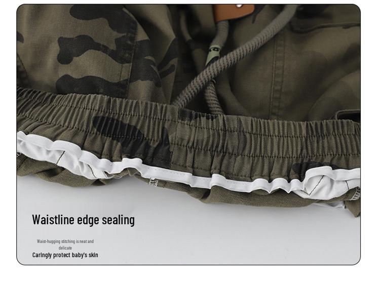 Boys' Camouflage Cargo Pants - Spring/Autumn 2025 Casual Trend