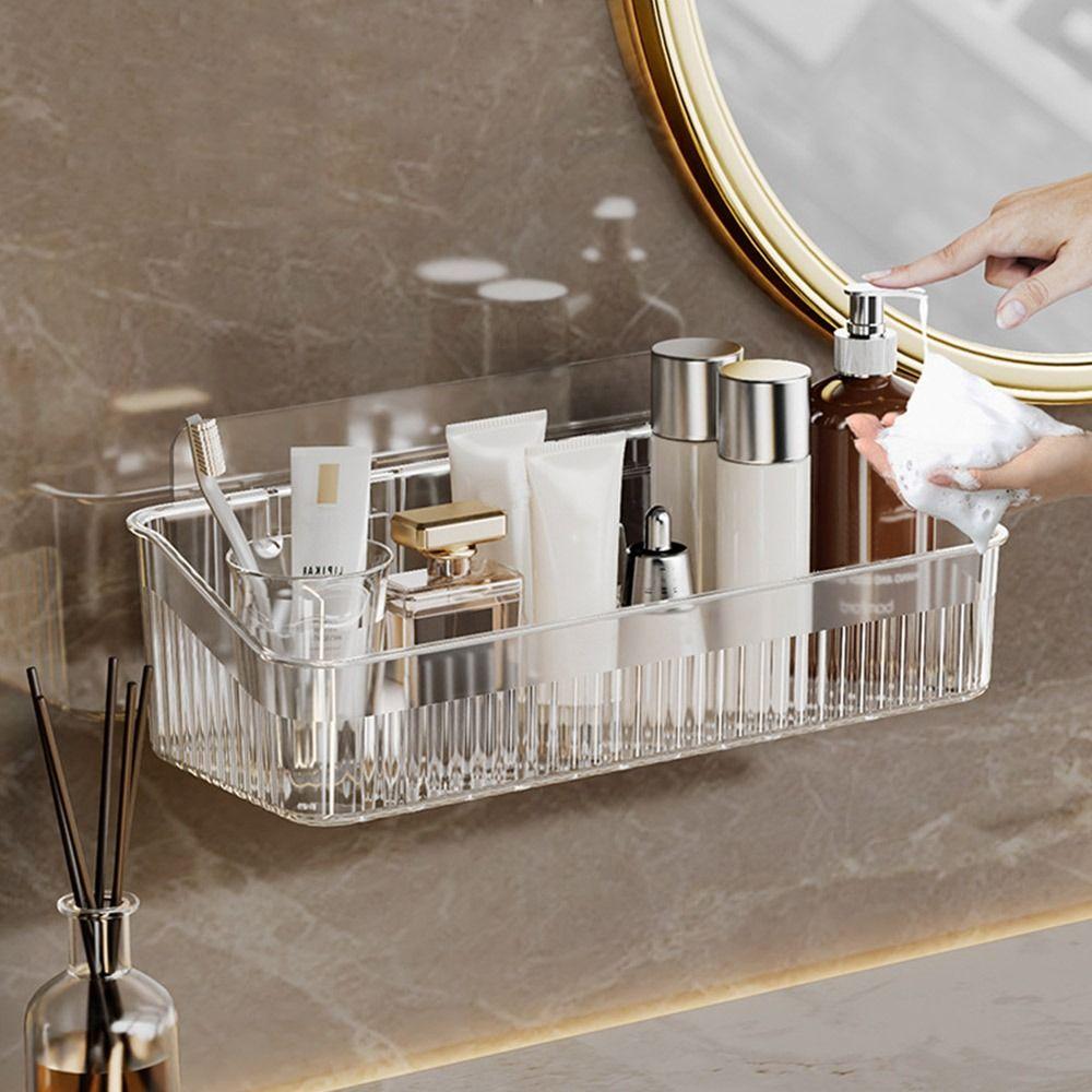 Прозрачный стеллаж для хранения унитаза, настенный держатель для ювелирных изделий, косметики, прочный органайзер для косметики