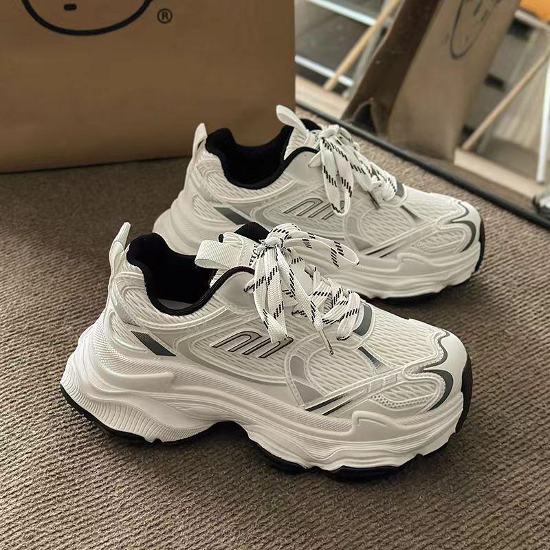 Fried Street Shows Feet, туфли для папы на маленькой платформе, женские, летние, 2024 г., новые, универсальные, увеличивающие рост, повседневные кроссовки Muffin