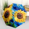 1PC Sunflowers Sky Automatic Folding Umbrella, Portable & Foldable Design with 8 Ribs, 54