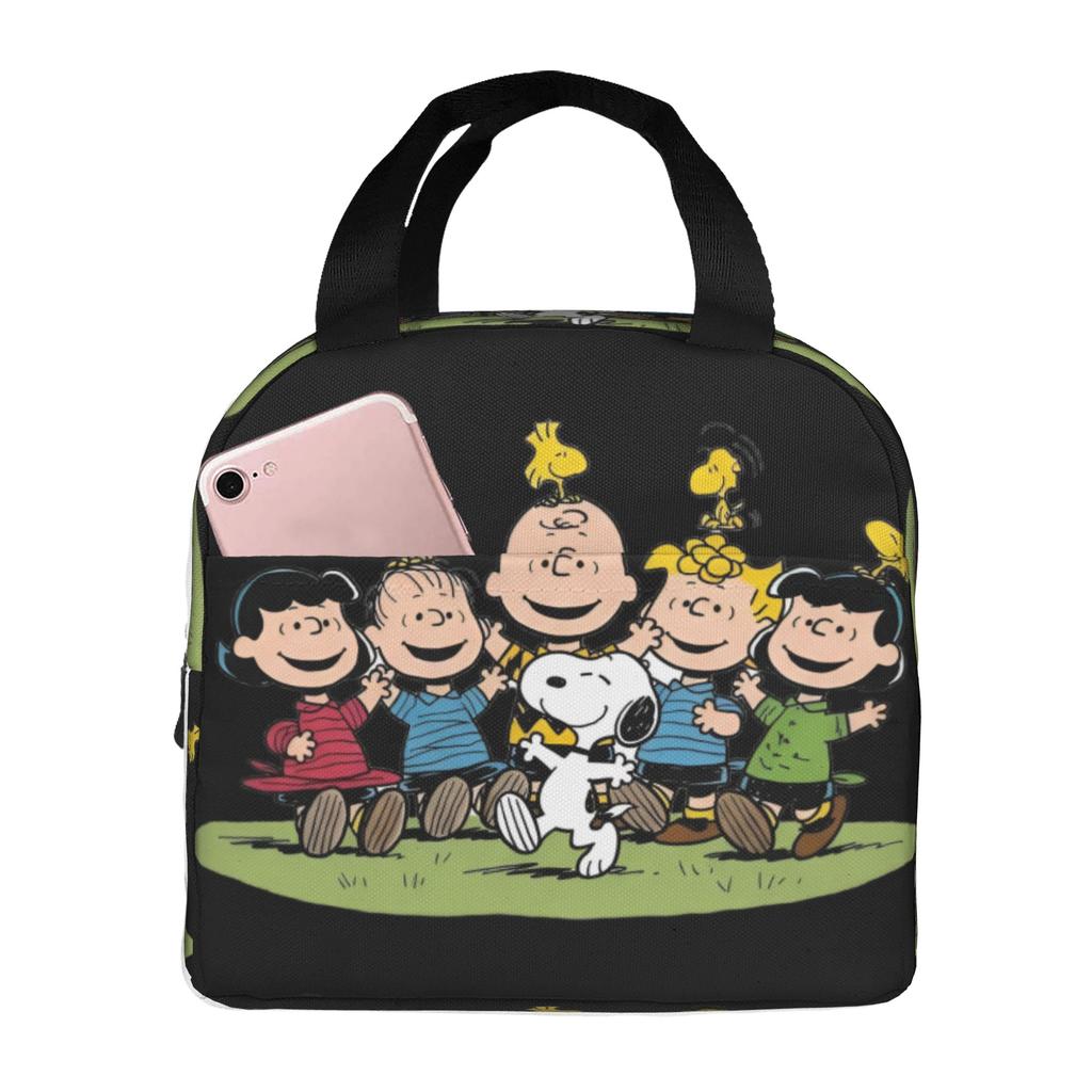 Custom S-Snoopies Portable Lunch Box Women Men Leakproof Manga Thermal Cooler Food Insulated Lunch Bag Office Work