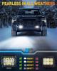 NAOEVO 4 дюйма 2 шт. светодиодные фары Pod Lights Spot Flood Combo светодиодные противотуманные фары для вождения 4x4 Off Road Фары рабочие фары для грузовика, лодки, квадроцикла, UTV, джипа
