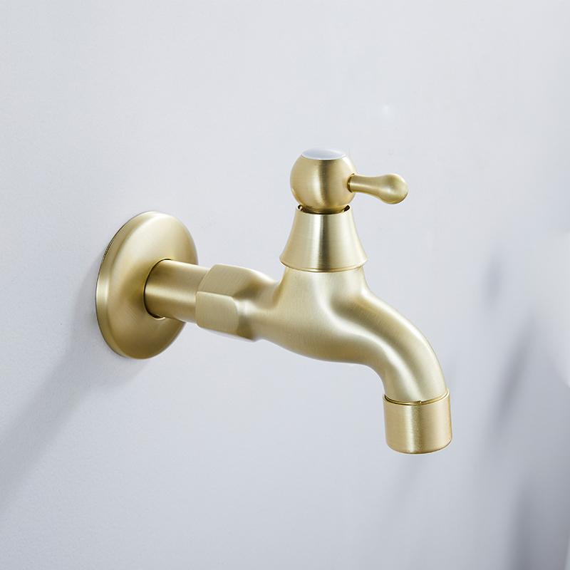 Латунный Матовый Золотой Смеситель для Стиральной Машины Уличный Смеситель Садовый Кран Бибкок Кран для Раковины в Ванной Смеситель для Мойки