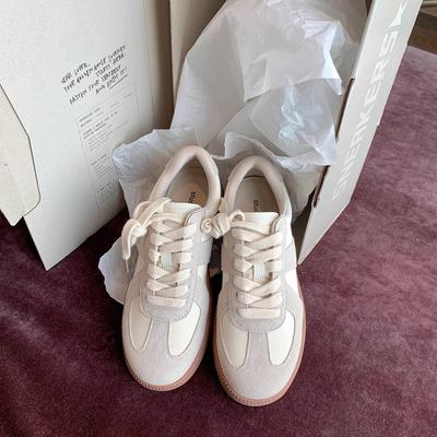 Версия из коровьей кожи~ ретро круглый носок, цветные повседневные кеды на шнуровке, маленькие белые кеды, женские кеды, весна и осень новые