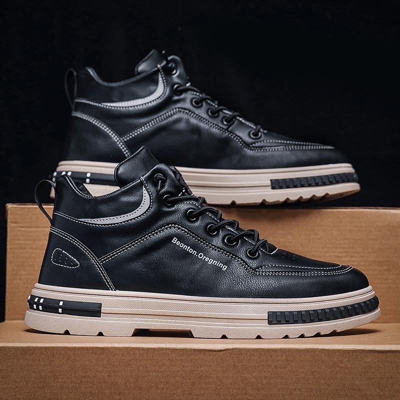 Осень и зима новая высокая обувь мужская обувь для скейтборда модная универсальная повседневная одинарная обувь модная обувь мужская обувь