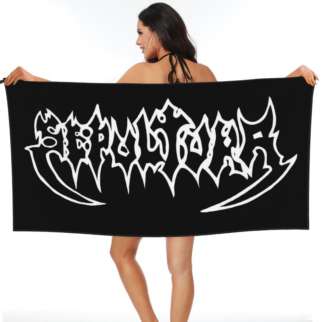 Sepultura Slayer Death Metal Beach Towel Soft Microfiber Quick Dry Absorbent Quick Towels For Bath