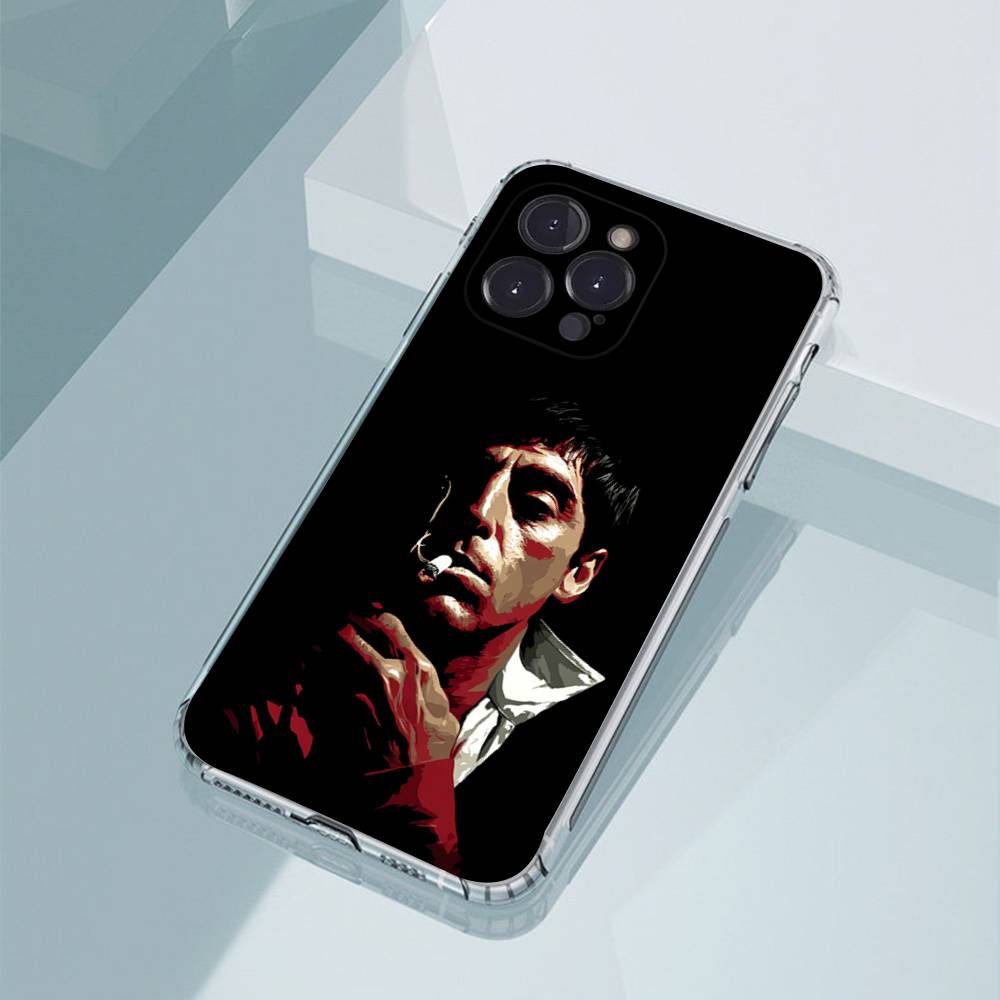 Чехол для телефона Tony M-Montana из S-Scarface для iPhone 11, 12, 13, 14, 15, 16, 17, Plus, Pro, Max, Plus, Прозрачная крышка