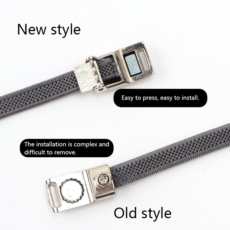 1 пара шнурков без завязывания, магнитная застежка, эластичные шнурки для детских и взрослых кроссовок, плоские резиновые шнурки