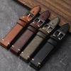 Ремешки для часов ручной работы из натуральной кожи 18 мм, 19 мм, 20 мм, 21 мм, 22 мм, мужской винтажный матовый браслет для часов высокого качества