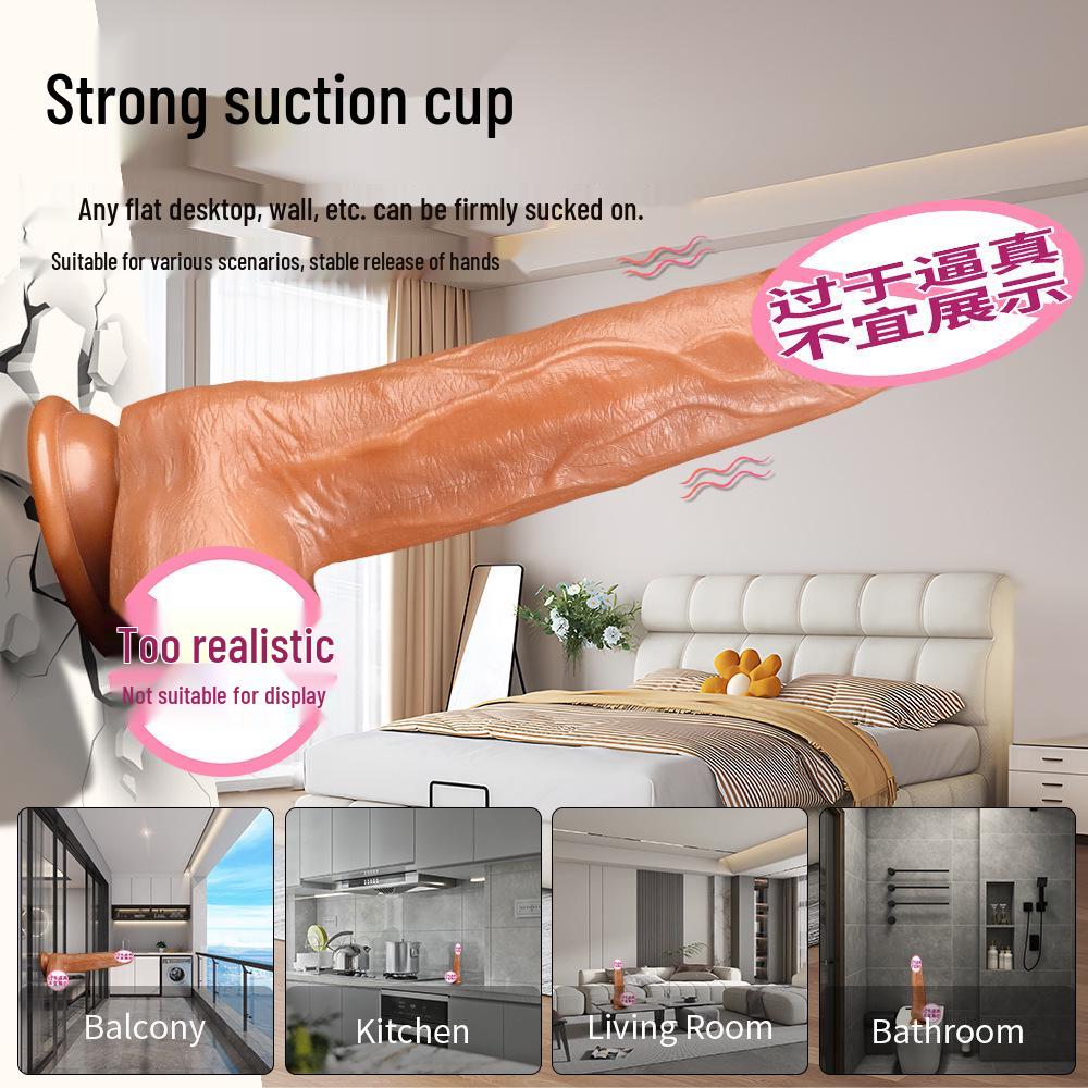 Силиконовый Телескопический Реалистичный Вибратор для Женщин