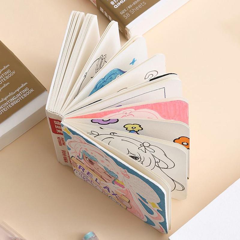 Travel Watercolor Book Mini Portable Sketch Book Medium And Thick Texture Cover Art Student's Painting Art Supplies