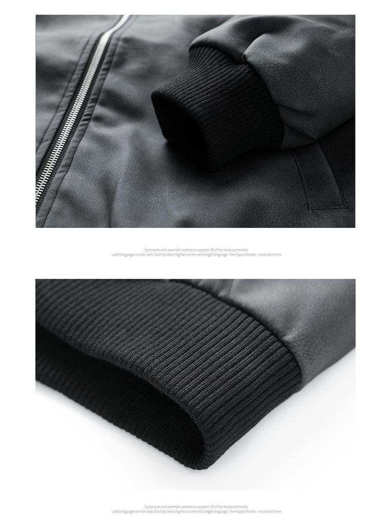 Мужская американская ретро кожаная куртка с отложным воротником - Осенне-зимняя свободная модная верхняя одежда