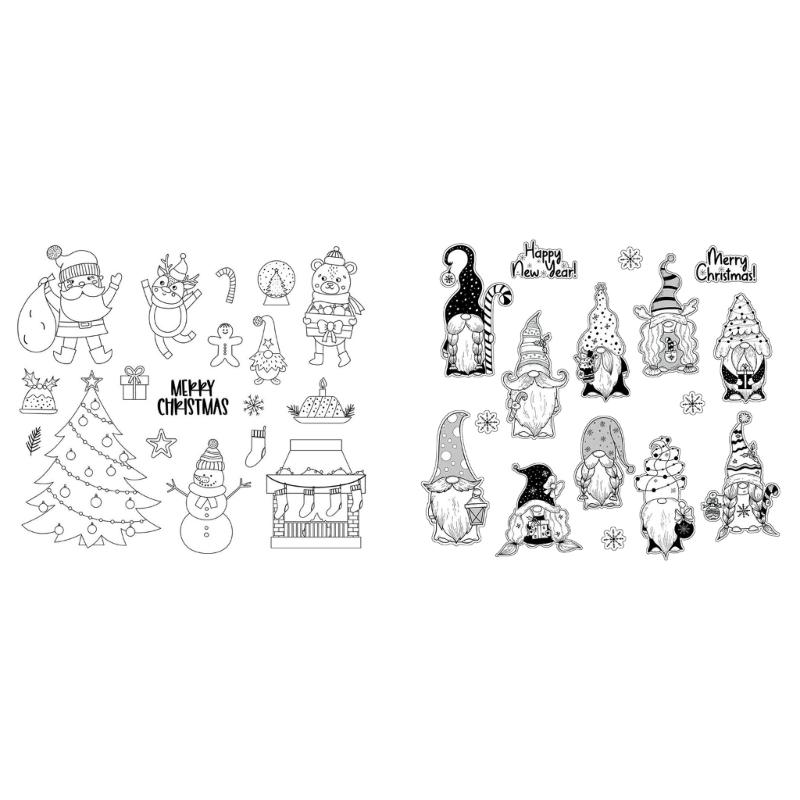 Christmas Series Silicone Clear Stamps for Card Making Scrapbooking Embossing DIY Craft Album Decoration Rubber Seals